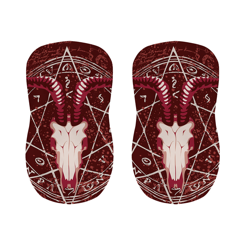 Goat Skull Pentagram Print Bar Stool Covers