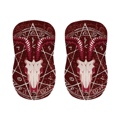 Goat Skull Pentagram Print Bar Stool Covers
