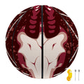 Goat Skull Pentagram Print Basketball
