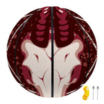 Goat Skull Pentagram Print Basketball