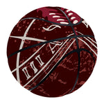 Goat Skull Pentagram Print Basketball