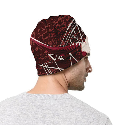 Goat Skull Pentagram Print Beanie