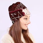 Goat Skull Pentagram Print Beanie