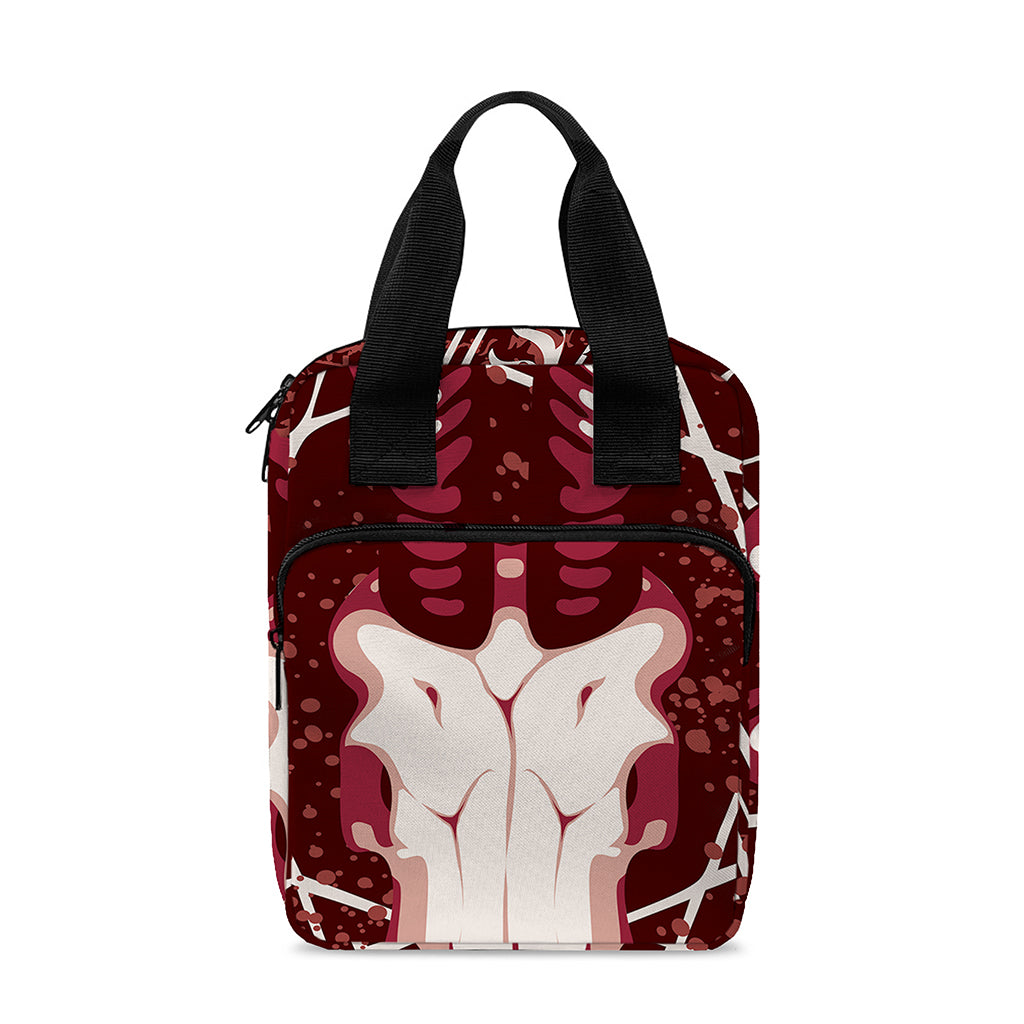 Goat Skull Pentagram Print Bible Tote Bag