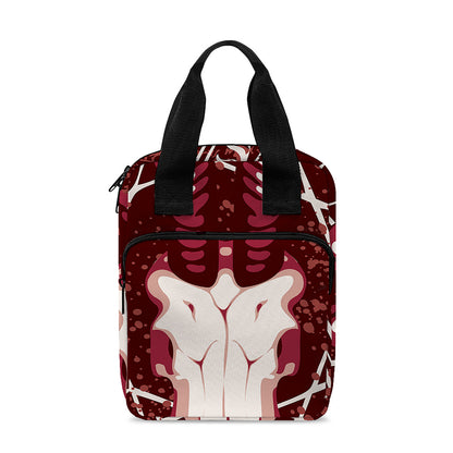 Goat Skull Pentagram Print Bible Tote Bag