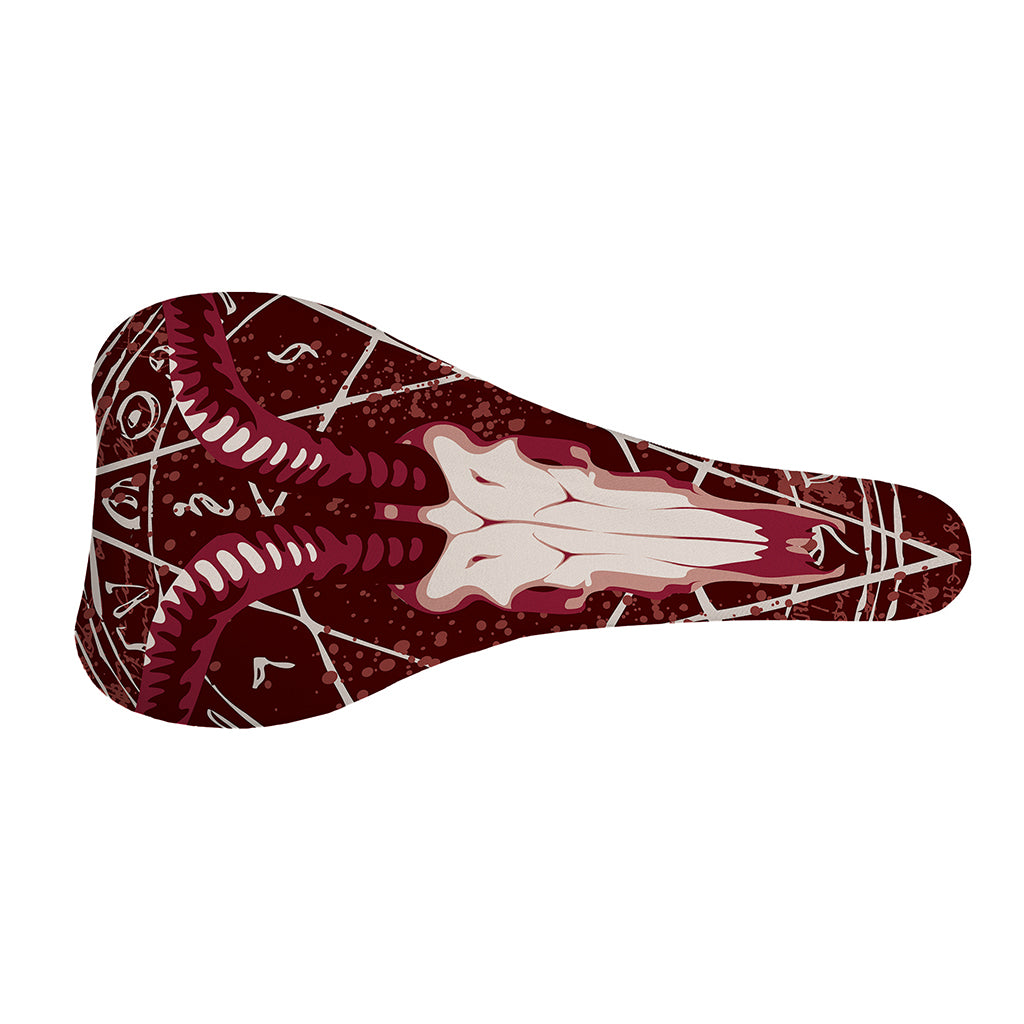 Goat Skull Pentagram Print Bicycle Seat Cover