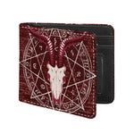 Goat Skull Pentagram Print Bifold Wallet
