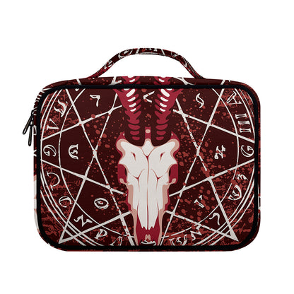 Goat Skull Pentagram Print Briefcase Bible Bag