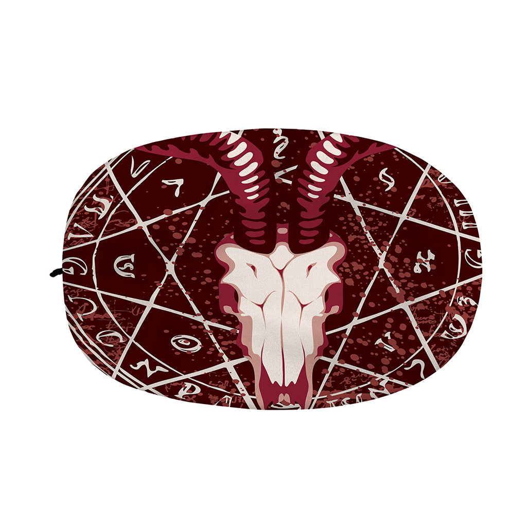 Goat Skull Pentagram Print Car Side Mirror Covers