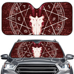 Goat Skull Pentagram Print Car Windshield Sun Shade