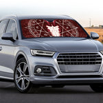 Goat Skull Pentagram Print Car Windshield Sun Shade