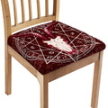 Goat Skull Pentagram Print Chair Cushion Cover