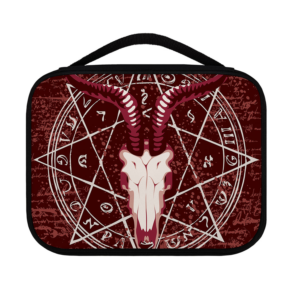 Goat Skull Pentagram Print Classic Bible Case