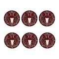 Goat Skull Pentagram Print Coaster Set