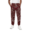 Goat Skull Pentagram Print Cotton Sweatpants