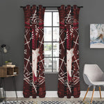 Goat Skull Pentagram Print Curtain
