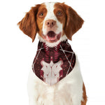 Goat Skull Pentagram Print Dog Bandana