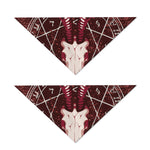 Goat Skull Pentagram Print Dog Bandana