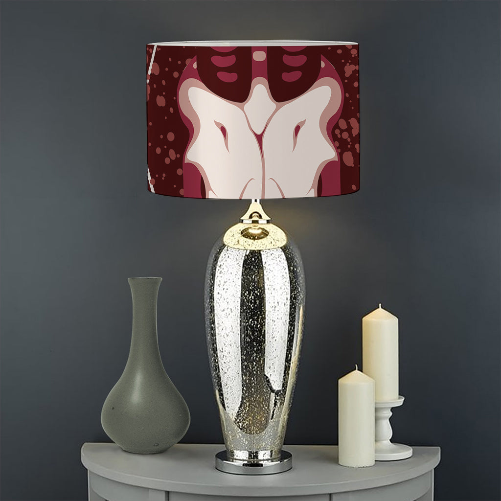 Goat Skull Pentagram Print Drum Lamp Shade
