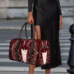 Goat Skull Pentagram Print Duffle Bag