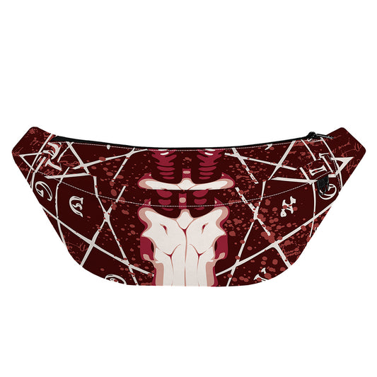 Goat Skull Pentagram Print Fanny Pack