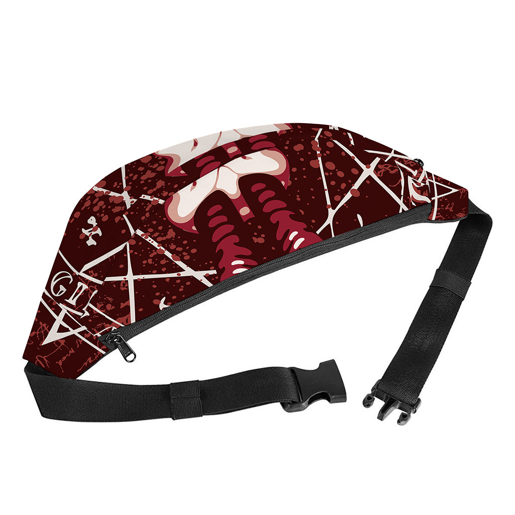Goat Skull Pentagram Print Fanny Pack