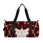 Goat Skull Pentagram Print Gym Bag