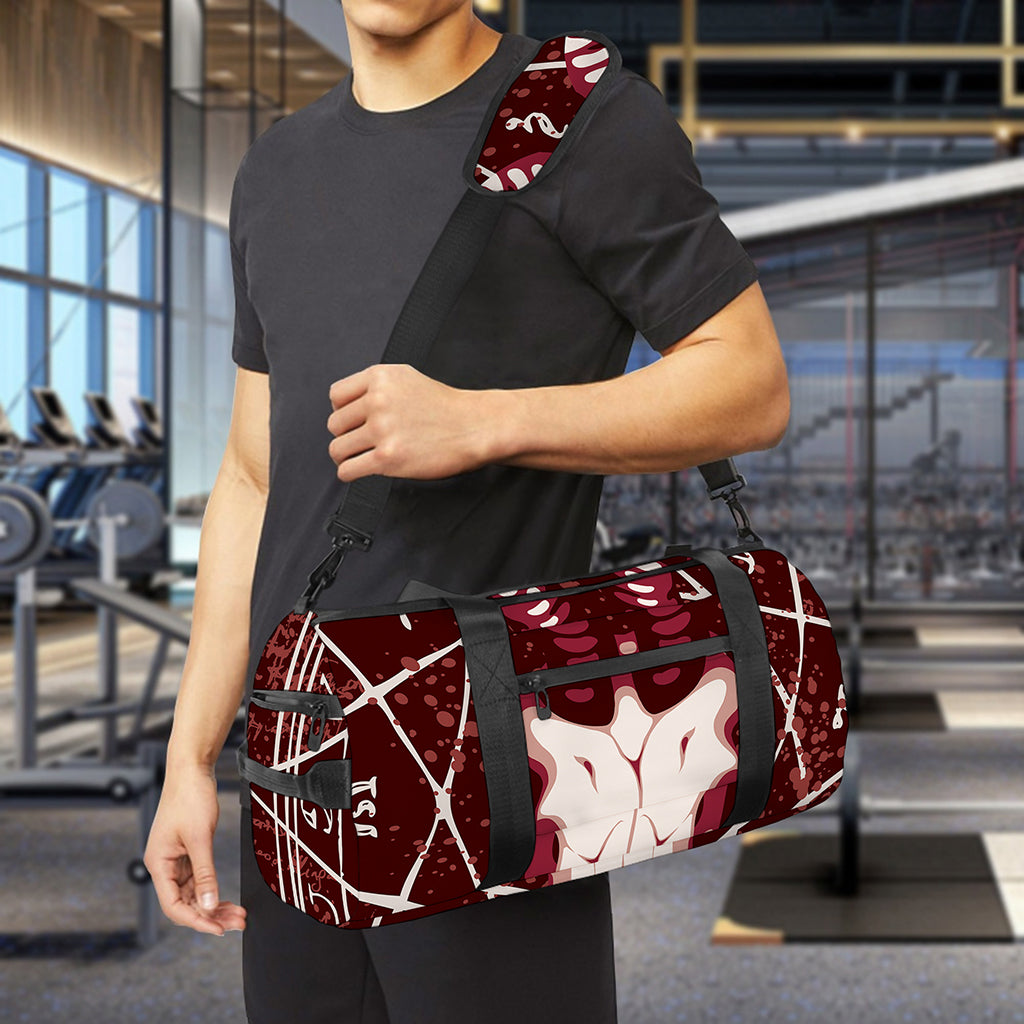 Goat Skull Pentagram Print Gym Bag