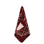 Goat Skull Pentagram Print Hand Towel