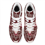 Goat Skull Pentagram Print High Top Leather Sneakers