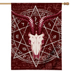 Goat Skull Pentagram Print House Flag