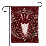 Goat Skull Pentagram Print House Flag