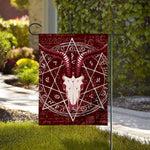 Goat Skull Pentagram Print House Flag