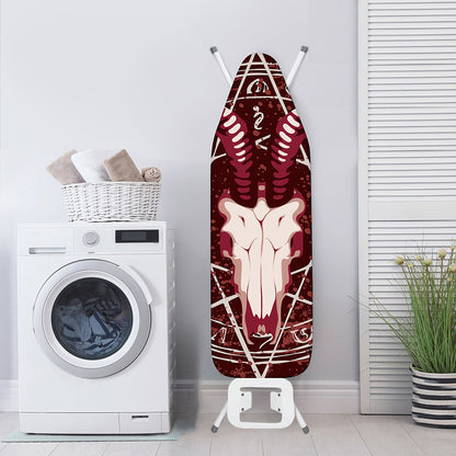 Goat Skull Pentagram Print Ironing Board Cover