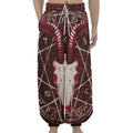 Goat Skull Pentagram Print Lantern Pants