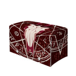Goat Skull Pentagram Print Leather Tissue Box Cover