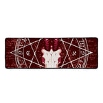 Goat Skull Pentagram Print Long Kitchen Mat