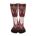 Goat Skull Pentagram Print Long Socks