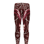 Goat Skull Pentagram Print Men's leggings