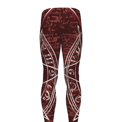 Goat Skull Pentagram Print Men's leggings