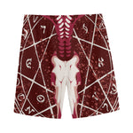 Goat Skull Pentagram Print Men's Sports Shorts