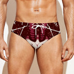 Goat Skull Pentagram Print Men's Swim Briefs