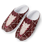 Goat Skull Pentagram Print Mesh Casual Shoes