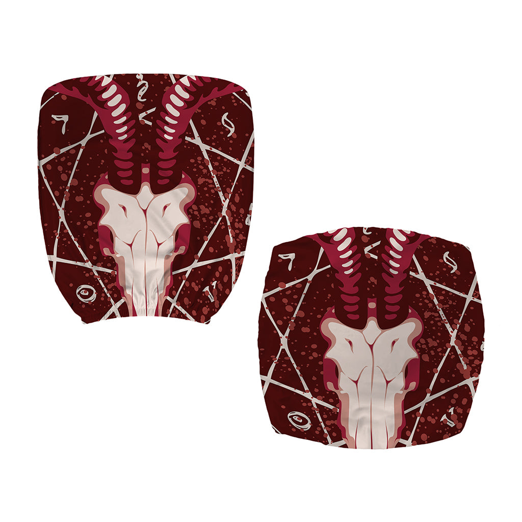 Goat Skull Pentagram Print Office Chair Cover