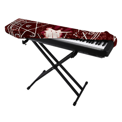 Goat Skull Pentagram Print Piano Keyboard Cover