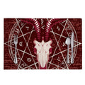 Goat Skull Pentagram Print Placemat