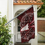 Goat Skull Pentagram Print Polyester Flag