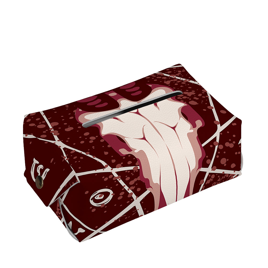 Goat Skull Pentagram Print Rectangle Tissue Box Cover