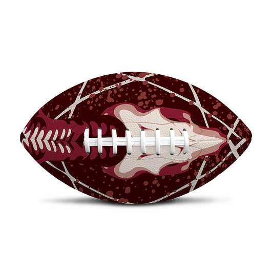 Goat Skull Pentagram Print Rugby Ball