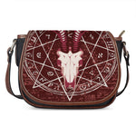 Goat Skull Pentagram Print Saddle Bag